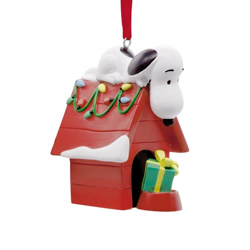 Colgante Hallmark navideño de casa snoopy