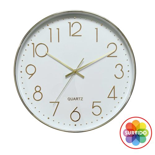 Decoración Del Hogar Mainstays Ms Reloj Pared 40cm Blanco