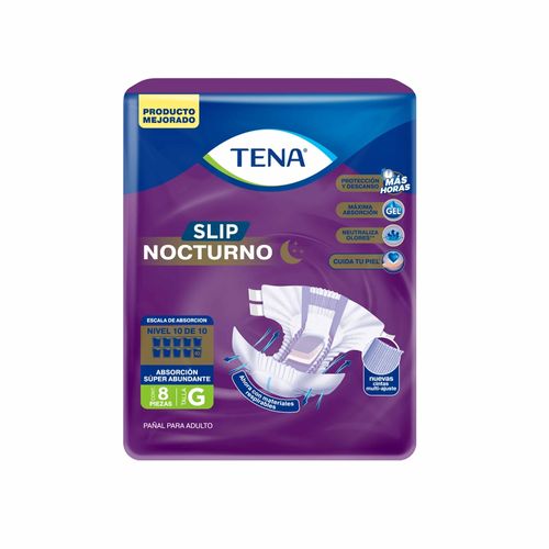 Pañales Para Adulto Tena ® Slip Nocturno Talla G - 8Uds