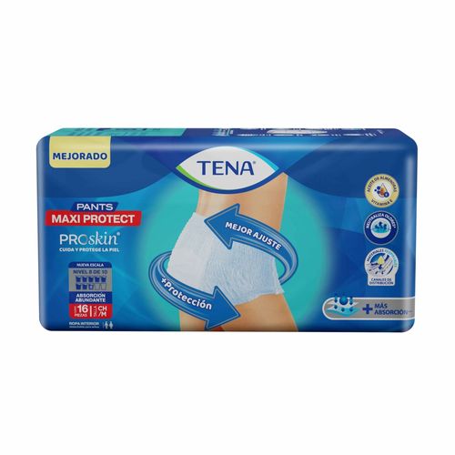 Pañal para adulto Tena pants maxi protect talla M - 16 Uds