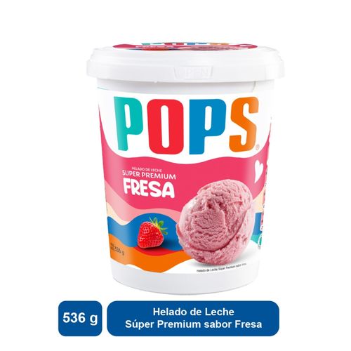 Helado Pops Fresa - 536 g