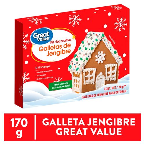 Galletas Dulces Great Value Casa Jengibre Great Value Navidad 170g