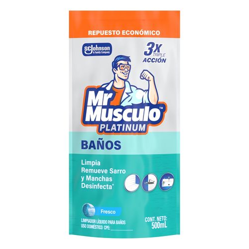 Limpiador Para Baños Mr. Músculo Platinum Repuesto - 500 ml