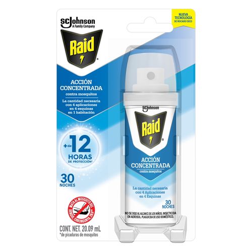 Insecticida Raid Acción Concentrada Contra Mosquitos - 20.09 ml