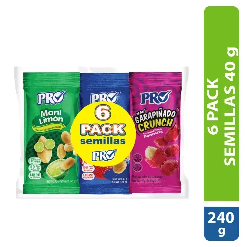 6 Pack Semillas Pro 240 g