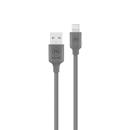 Cable cargador Maxell entrelazado de 2 m de USB A a lightning