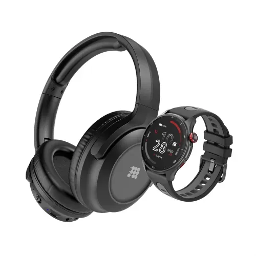 Reloj Smart Watch y Audifono Inalámbrico Cubitt Combo Negro, Bluetooth, Compatible con iOS, Android y Huawei