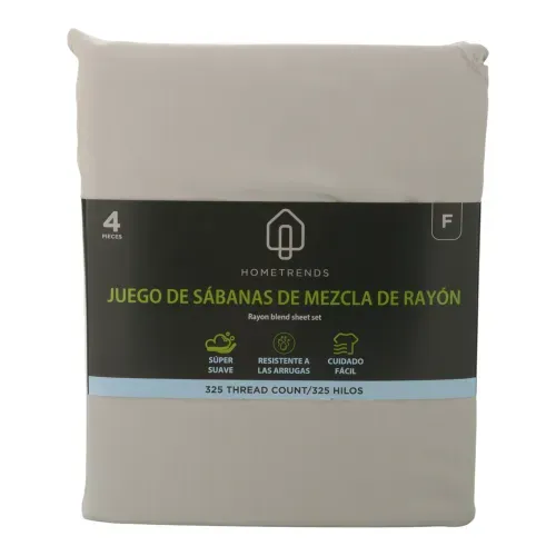 Ht Set De Sabanas Matrimonial Gris