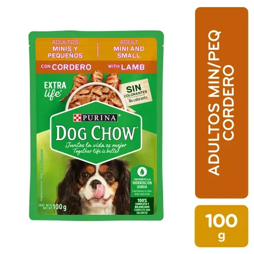 Alimento húmedo para perro Purina Dog Chow Minis y Pequeños cordero - 100 g