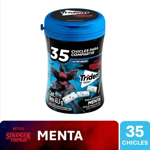 Chicle Trident sin azúcar sabor menta 35 Uds - 45.5 g