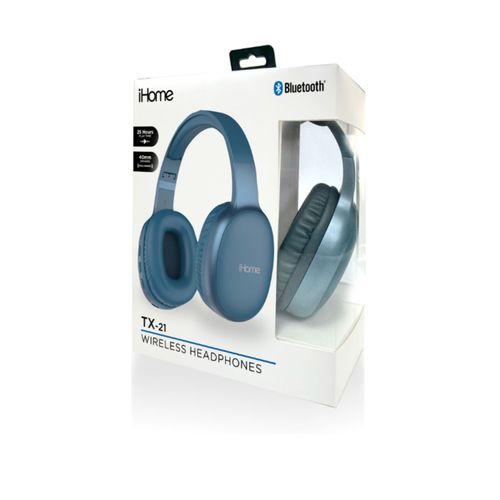 Audífonos IHome de diadema bluetooth color celeste HM-AU-BO-201-TQ