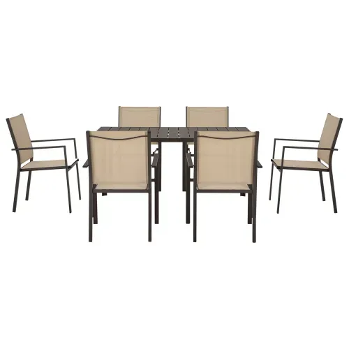 Juego comedor Mainstays color beige -7 Pzas
