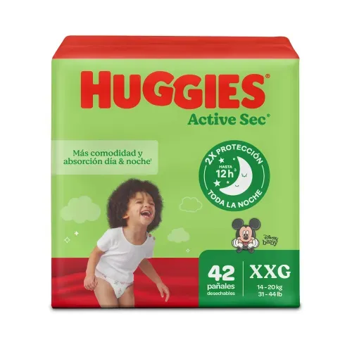 Pañales Huggies Active Sec Etapa 5/XXG - 42 Unidades