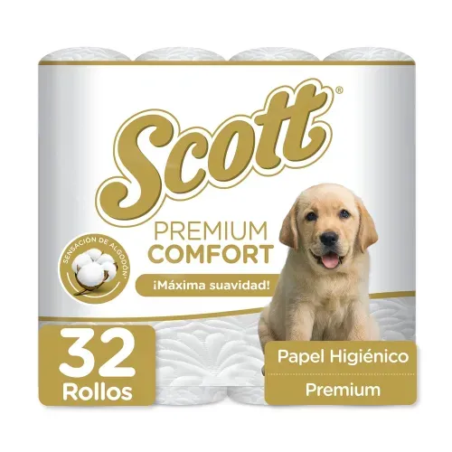 Papel Higiénico Scott Premium Comfort Triple Hoja - 32 Rollos