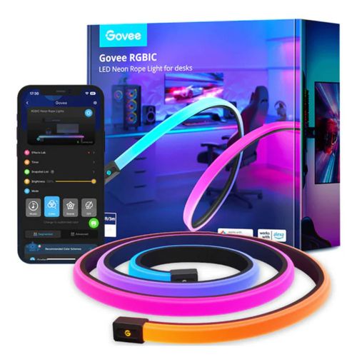Tira LED Govee H61C3  neon RGBIC gamer para escritorio control por app y voz