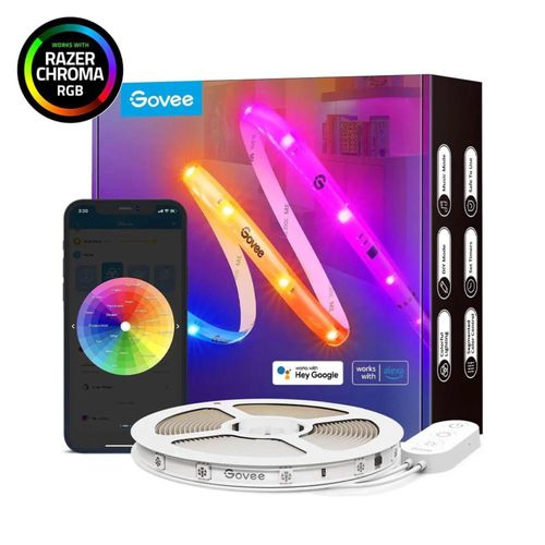 Luces LED Govee H619A1D1 cable de RGBIC 5m con cobertura protectora control por app y voz