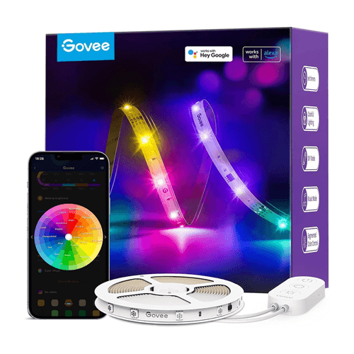 Tira LED Govee H618C  RGBIC 10M con wifi y bluetooth iluminación personalizable por app y voz