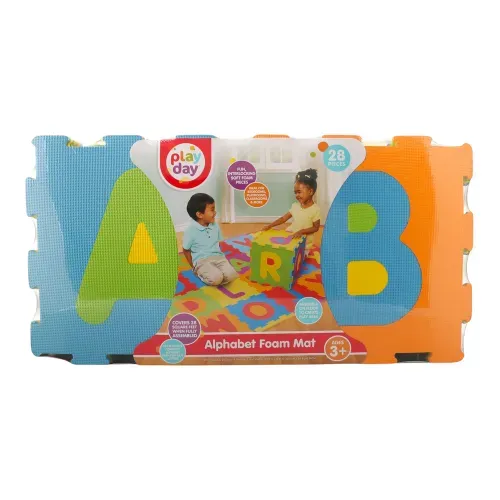 Tapete de espuma Play Day con letras del abecedario - 28 Pzas