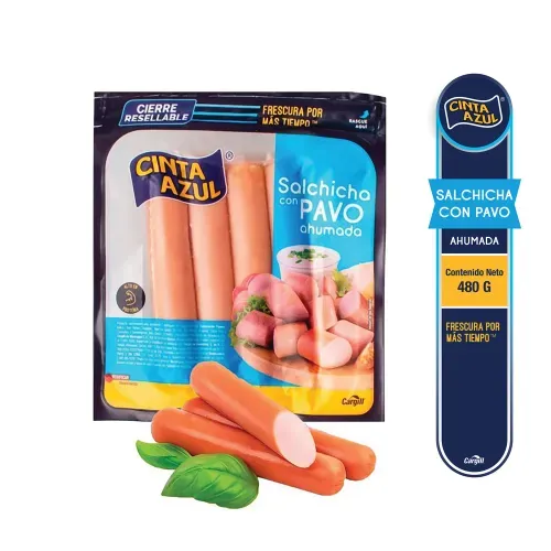 Salchicha de Pavo Cinta Azul Ahumada - 480 g