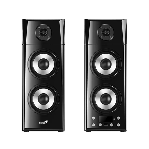 Parlantes estéreo Genius SP-HF2800BT 2.0 60W RMS Bluetooth 5.0 control remoto entrada RCA USB