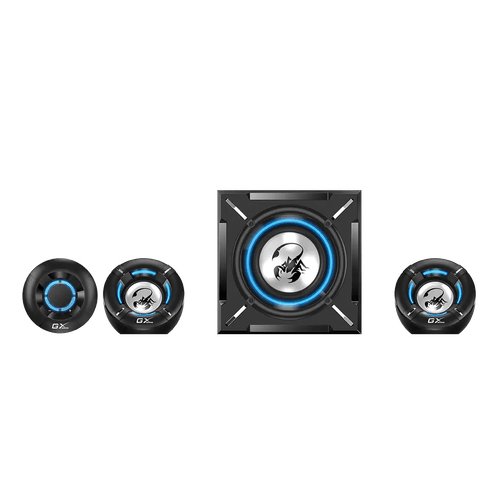 Parlante Genius SW1000 2.1 20W RMS subwoofer de madera control de volumen