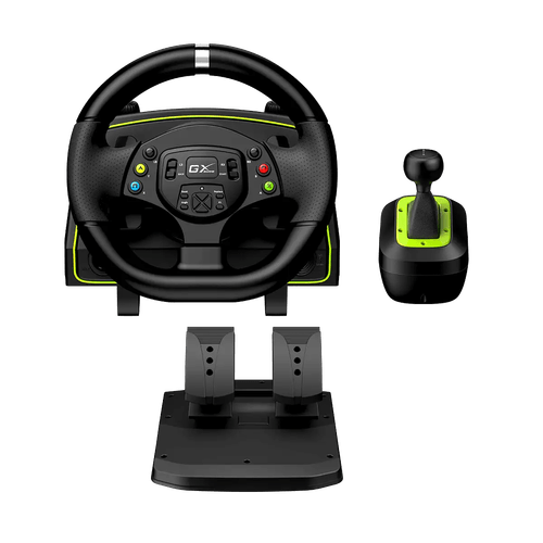 Volante con pedales Genius RS2 Speedmaster X2 compatible PC, Xbox, PlayStation retroalimentación de vibración