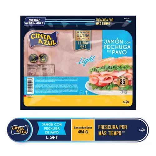 Jamon Pechuga de Pavo Cinta Azul Light - 454 g