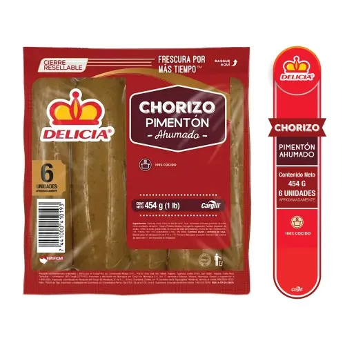 Chorizo Delicia Pimentón Ahumado - 454 g