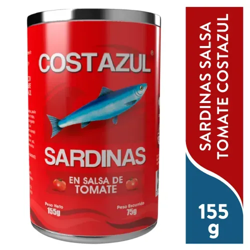 Sardinas Costazul Salsa Tomate 155g