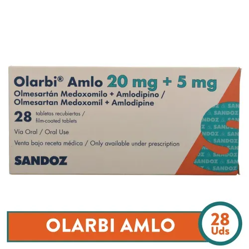 Olarbi Amlo 20mg 5mg x 28 Tabs Unidad