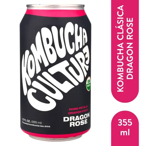 Kc Kombucha Clasica Dragon Rose 355ml
