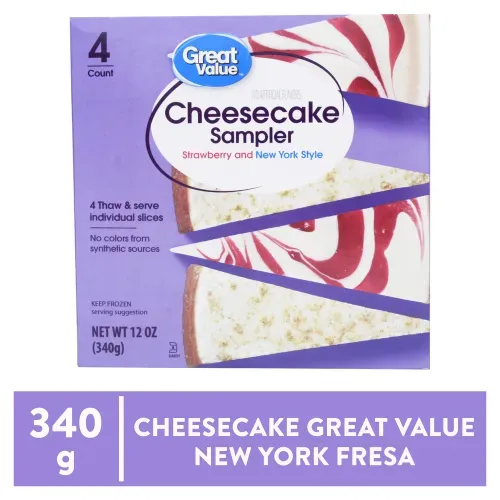 Cheesecake Great Value New York y Fresa 4 Rebanadas - 340 g