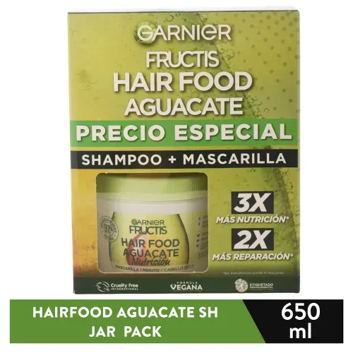 Pack Hairfood Aguacate Sh Jar 370 Ml