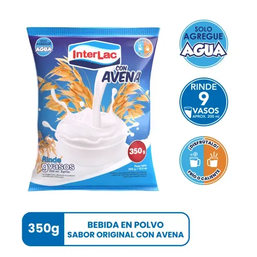 Bebida Láctea Interlac Con Avena - 350 g