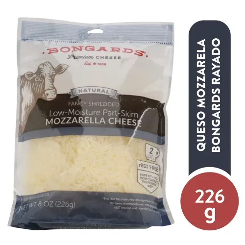 Queso Mozzarela Rayado 226 Gr