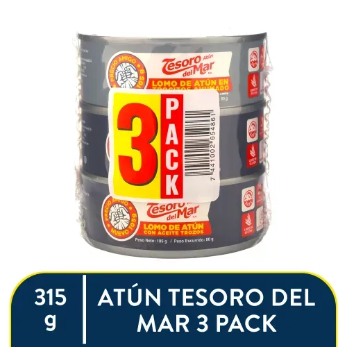 Atun Tesoro Ahumado Trozos 3pack 315g