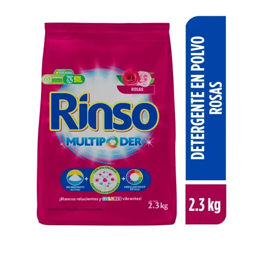 Detergente en Polvo Rinso MultiPoder Rosas-2.3 kg