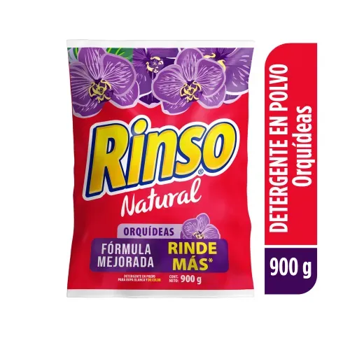 Detergente en polvo Rinso natural orquídeas - 900 g