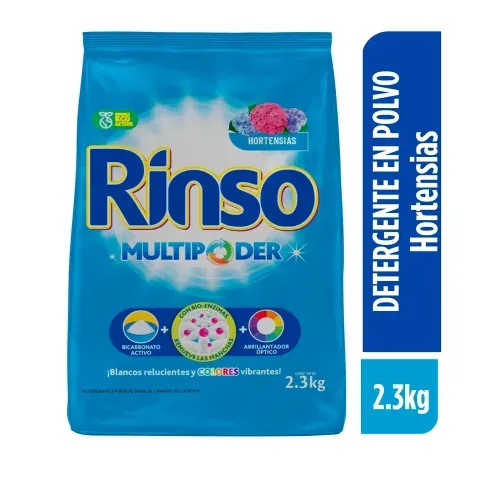 Detergente en Polvo Rinso MultiPoder Hortensias-2.3 kg