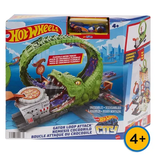 Juguete Hot Wheels city nemesis cocodrilo
