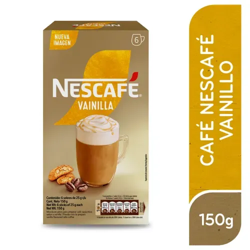 Café Nescafé Cappuccino Vainilla Caja 6 Sobres - 150 g