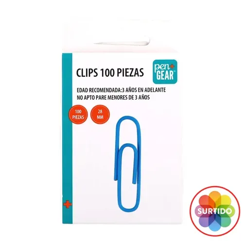 Clips Pen Gear Surtido - 100 pzas