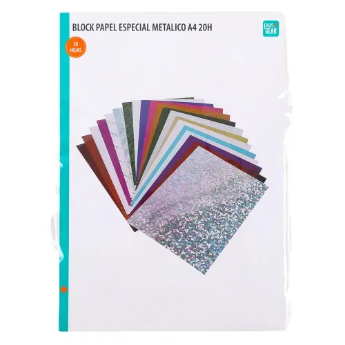 Block papel Pen Gear metálico tamaño A4 - 20 hojas
