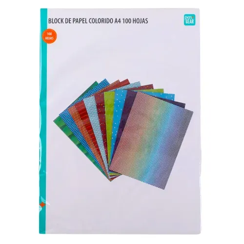 Block papel Pen Gear colorido tamaño A4 - 100 hojas