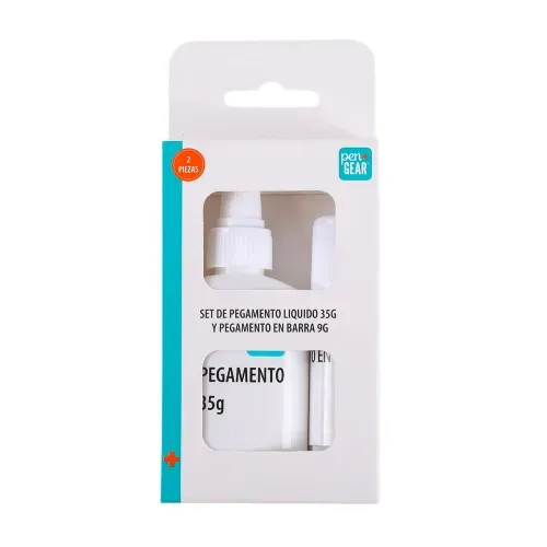 Pegamentos Pen Gear Set líquido y en barra - 2 pzas