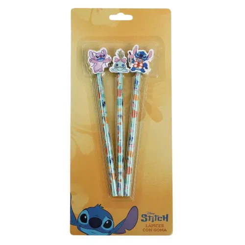Lápices Stitch de grafito con goma