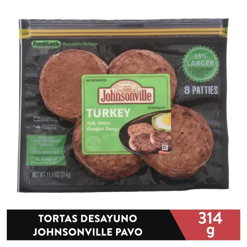 Tortas Desayuno Johnsonville Pavo 326g