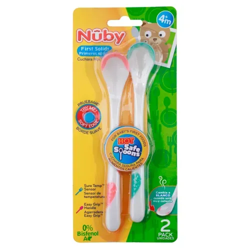 Platos, Vasos y Cubiertos Para Niños Nuby Cuchara Nuby Con Sensor De Temperatura