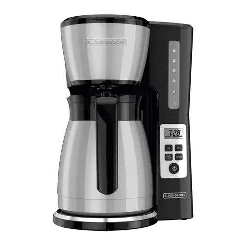 Cafetera Black & Decker Térmica Digital Programable con Jarra de Acero Inoxidable 12 tazas