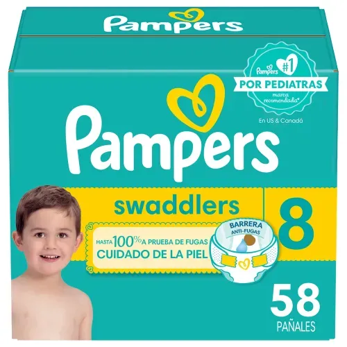 Pañales Pampers Swaddlers S8 - 58 Uds